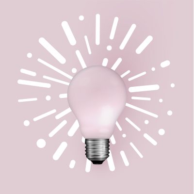 Realistic matte lightbulb with abstract background, vector illus Realistic matte lightbulb with abstract background, vector illustration